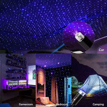 USB Star Projector Night Light Red Color
